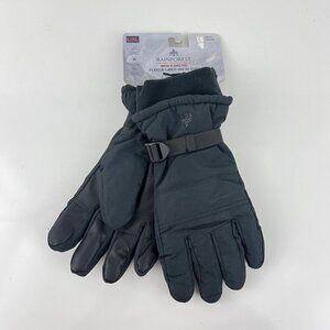 Rainforest Men's Artic Fleece Lined Ski Gloves Tech Touch Black Water Resistant